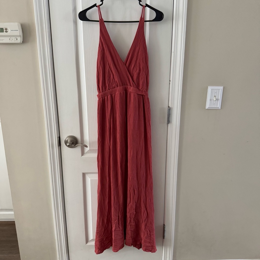 Lulu's | Lulu’s Lost in Paradise Rusty Rose Maxi Dress